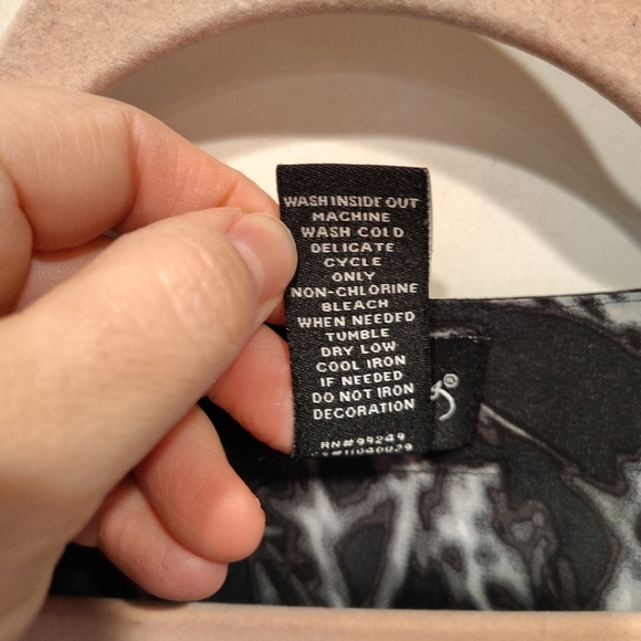 Maggie Barnes Embellished Black Print Chiffon Tunic Top Sz 2X Whimsigoth Fairy - Picture 3 of 8